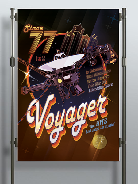The Voyagers Rock On - NASA JPL Space Tourism Poster