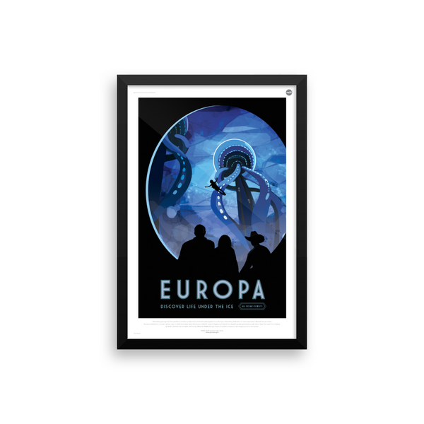 Europa: Discover Life Under the Ice - NASA JPL Space Travel Poster