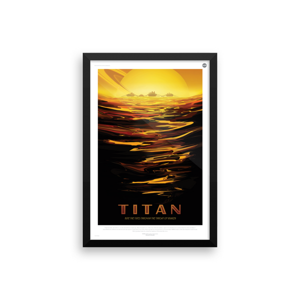 Titan: Ride the Tides Through the Throat of Kraken - NASA JPL Space Travel Poster