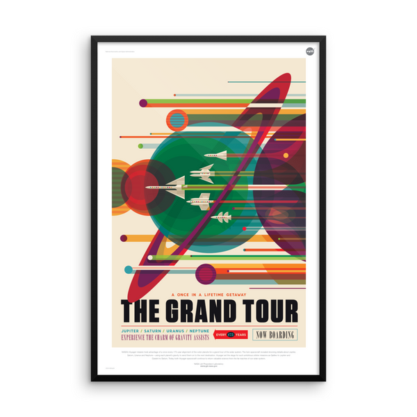 The Grand Tour: A Once in a Lifetime Getaway - NASA JPL Space Tourism Poster